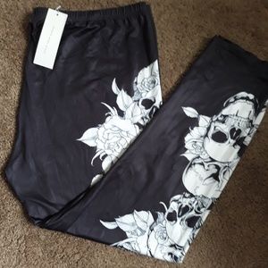 Skull Printed  Leggings 5X